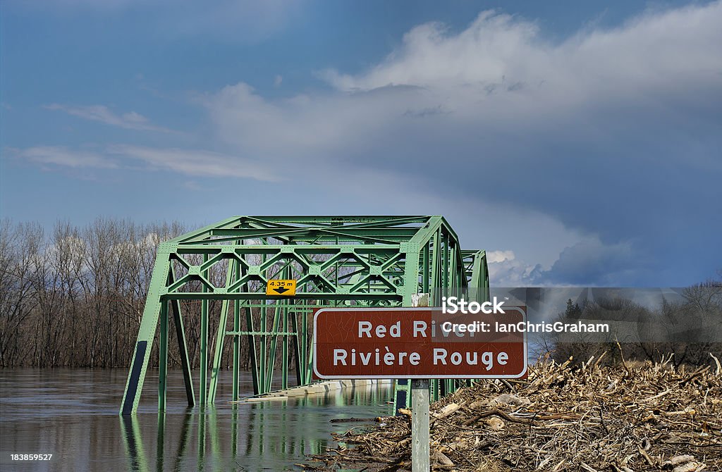 Überschwemmung Red River 2011 - Lizenzfrei Manitoba Stock-Foto