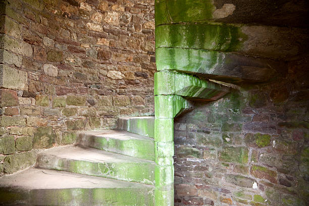 Spiral Staircase at Raglan Castle, Wales