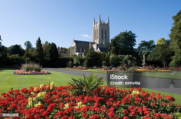 Bury St Edmund Cathedral And Abbey Gardens Stock Photo - Download Image Now - Bury St Edmunds, Abbey - Monastery, Bell Tower - Tower