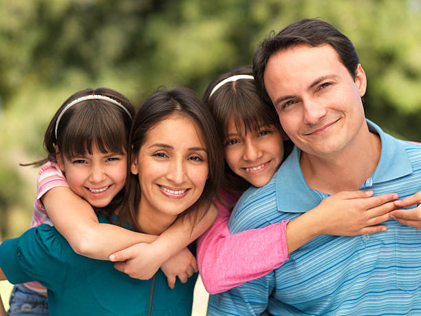 istock Cute latin family 183861188