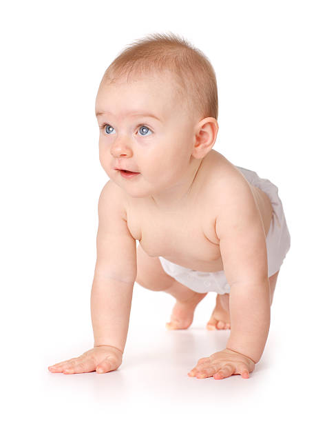 istock Baby Isolated on White - Ready, Get Set, Go! 183861752