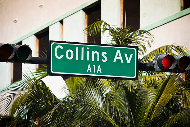 istock Collins Avenue in Miami by palm trees 183861787
