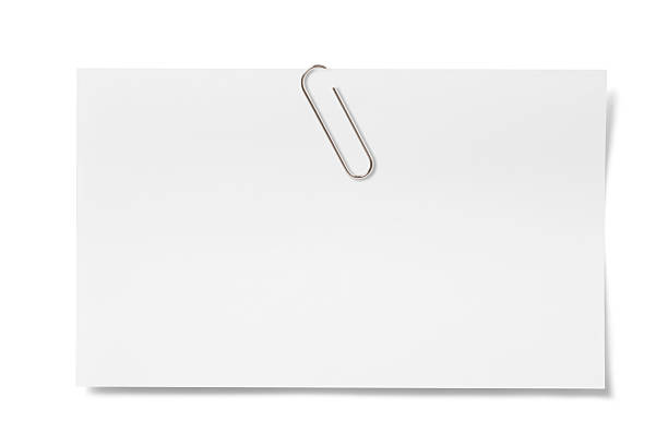 istock Blank card with paper clip 183862642