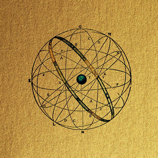 a esfera celeste e a sua divisão - astro world - fotografias e filmes do acervo