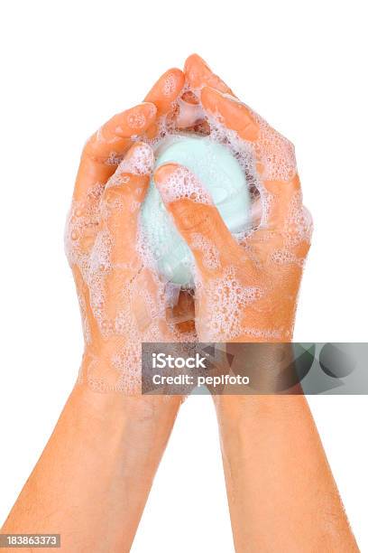 Hände Waschen Stockfoto und mehr Bilder von Attraktive Frau - Attraktive Frau, Blase - Physikalischer Zustand, Blau
