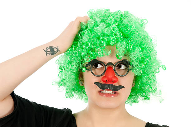 portrait de clown - beautiful red hair curly hair human hair photos et images de collection