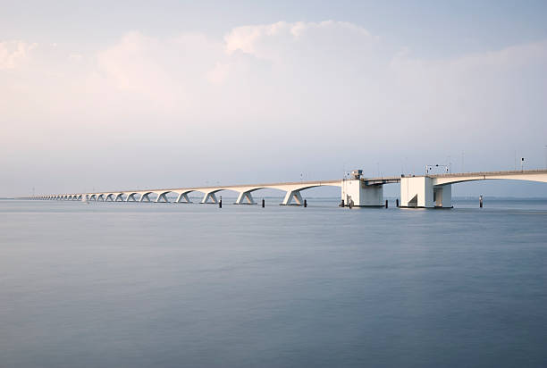 Free Stock Photo of Long Bridge Over Large Body of Water | Download ...