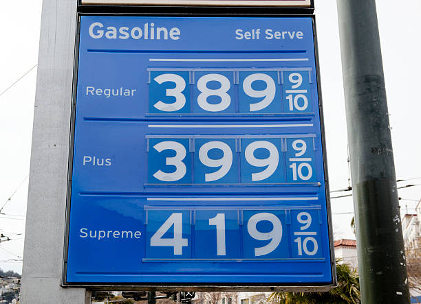 istock Sign Showing Gas Prices 183863468