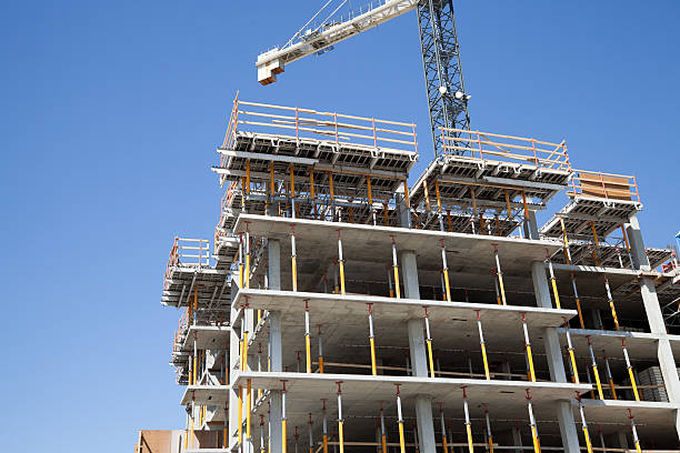 istock Condo construction floor joists and jacks 183863761