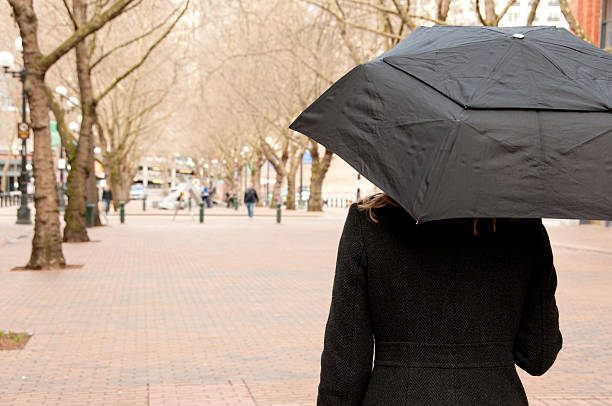 istock Woman Holding an Umbrella. 183864048