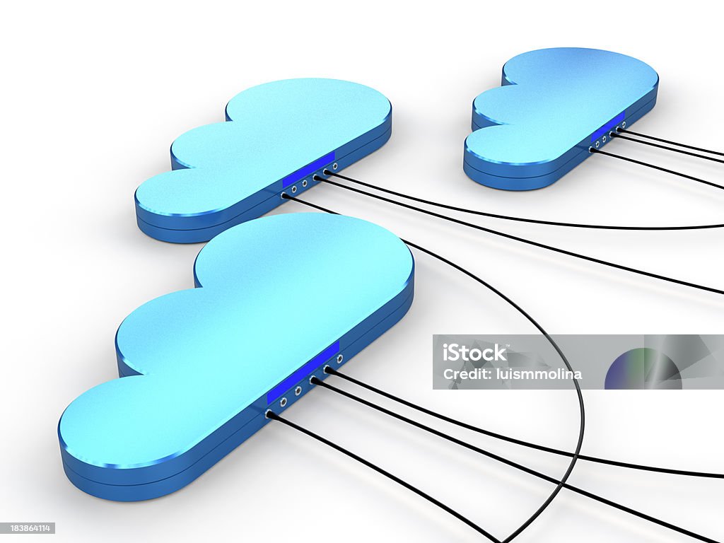 Облачные вычисления концепции - Стоковые фото Белый роялти-фри