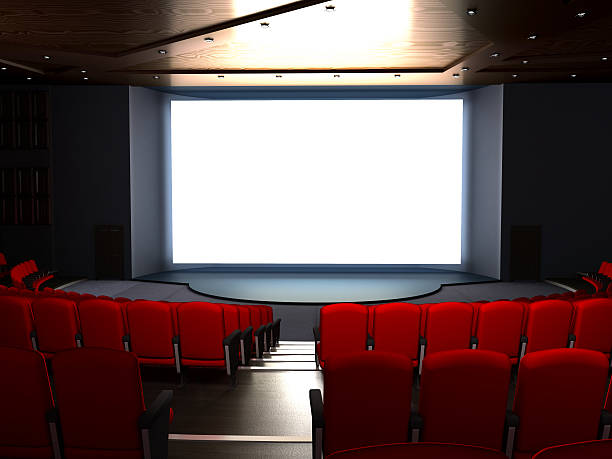istock Cinema with blank stage curtain 183864362