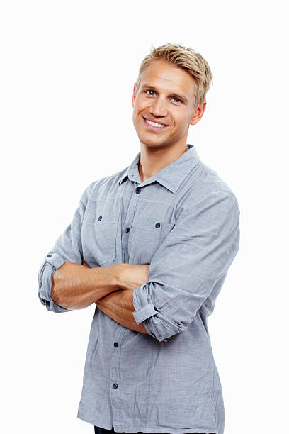 istock Smart business man smiling 183864445