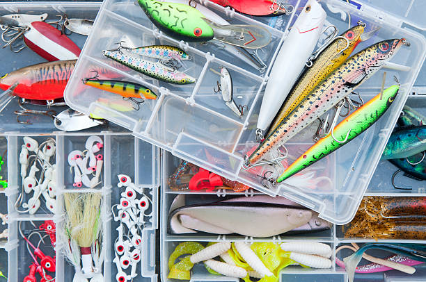 istock Fishing Lures in tackle boxes 183864500
