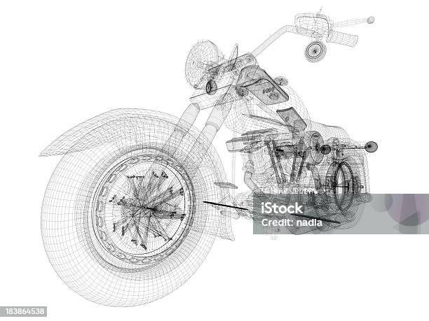 Motorcycle Stock Photo - Download Image Now - Motorcycle, Plan - Document, Engine