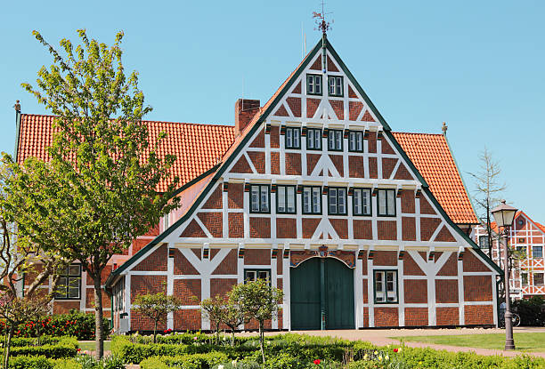 Historic building, Jork. stock photo