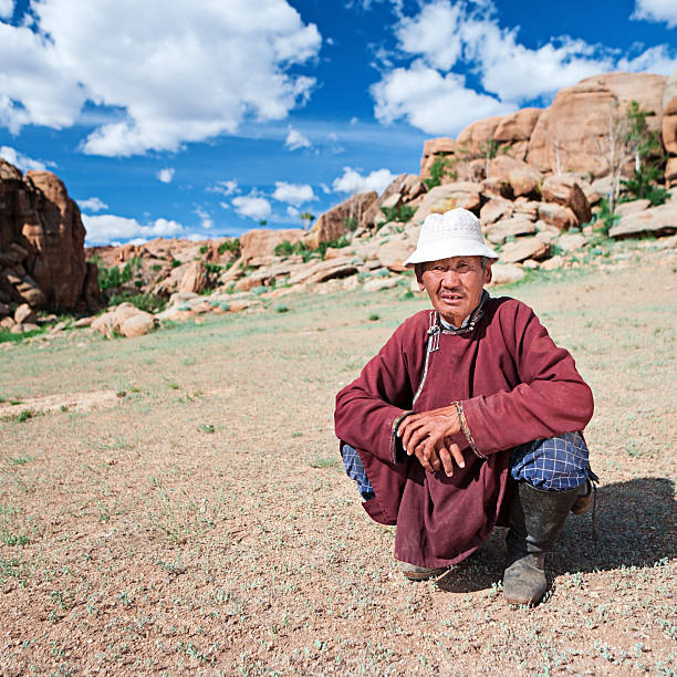 istock Mongolian man in national clothing 183864850