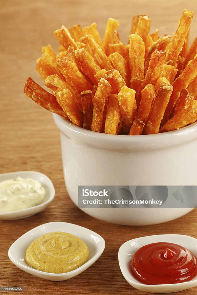 Sweet Potato Fries - Lizenzfrei Aioli Stock-Foto