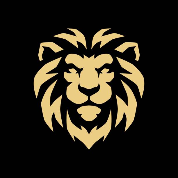 bildbanksillustrationer, clip art samt tecknat material och ikoner med lion head mascot logo template - lejon