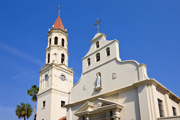 st. augustine, florida, ee.uu. - saint augustine cathedral fotografías e imágenes de stock