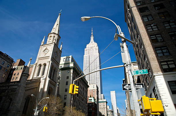 istock New York City - Architectural eras contrasting Empire State Bldg. 183865794