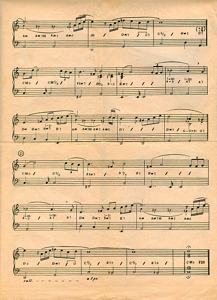 старый partiture - sheet music стоковые фото и изображения