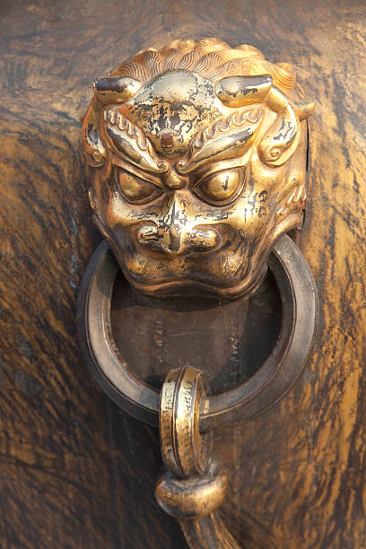 istock Chinese Lion Door Knocker 183866749