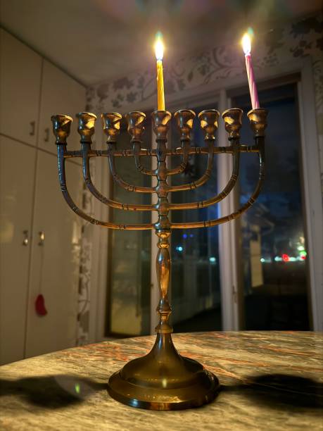 istock Menorah lit for Hanukkah night 1 1838669970