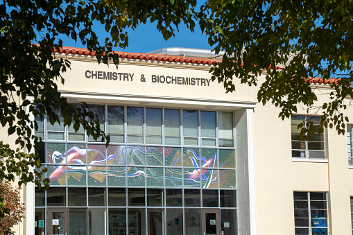 Mesilla, USA - November 13, 2022. Chemistry & Biochemistry building in the campus of University of New Mexico in Mesilla, New Mexico, USA