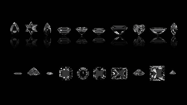 variedade de diamante corta - ascher imagens e fotografias de stock