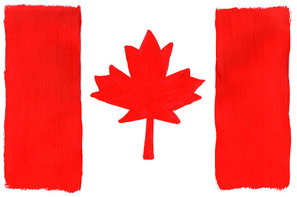 istock Painted Canadian flag - The Maple Leaf 183867746