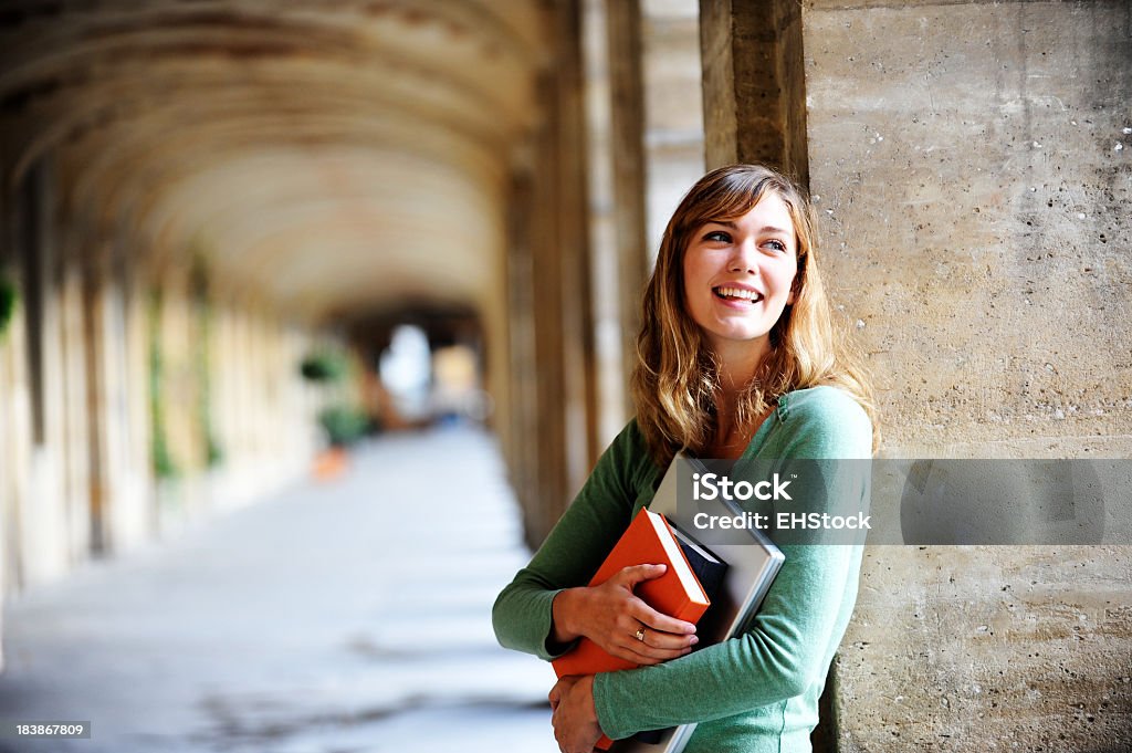 Junge Blonde Frau Student - Lizenzfrei Universitätsstudent Stock-Foto