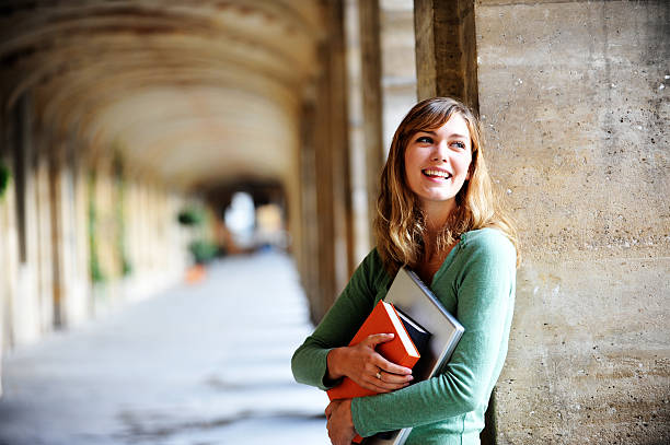 istock Young Blonde Woman University Student 183867809