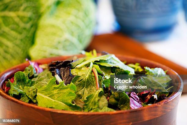 Mesclun Salad Stock Photo - Download Image Now - Bowl, Cabbage, Crucifers