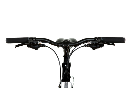 Bicycle handlebars isolated on white