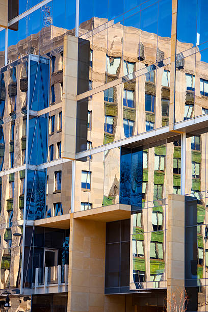 istock Abstract Architectural Art Reflections in Urban Windows 183868554