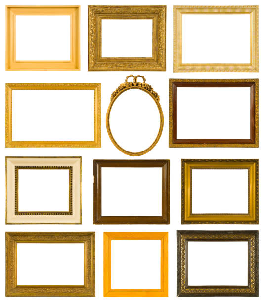 istock Collection of twelve antique picture frames 183869508