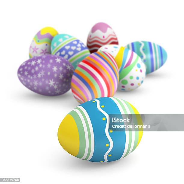 Easter Eier Stockfoto und mehr Bilder von Freisteller – Neutraler Hintergrund - Freisteller – Neutraler Hintergrund, Osterei, Ostern
