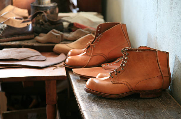 istock Shoes in a shoemaker's workshop 183869783