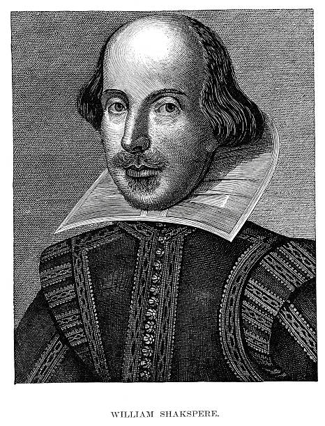 William Shakespeare "Vintage engraving from 1877 of William Shakespeare an English poet and playwright, widely regarded as the greatest writer in the English language and the world's pre-eminent dramatist" william shakespeare stock illustrations