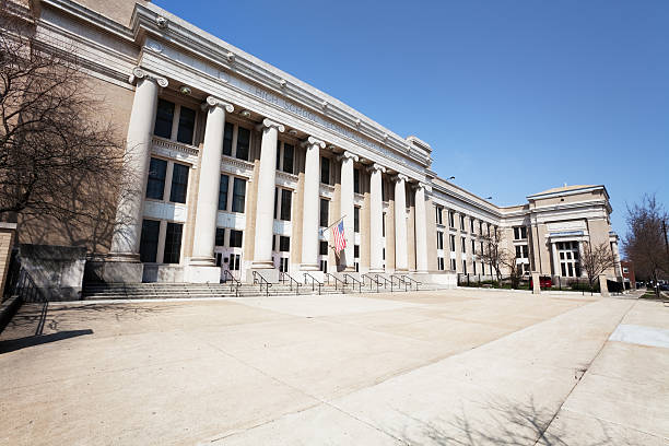 istock Landmark School Building in West Englewood, Chicago 183870421