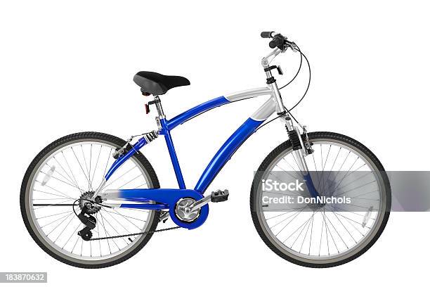 Isolado De Bicicleta - Fotografias de stock e mais imagens de Atividade Recreativa - Atividade Recreativa, Azul, Beleza