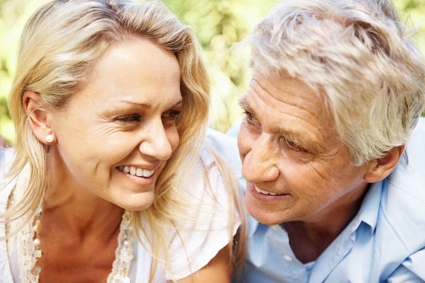 istock Loving, senior couple smiling together 183870784