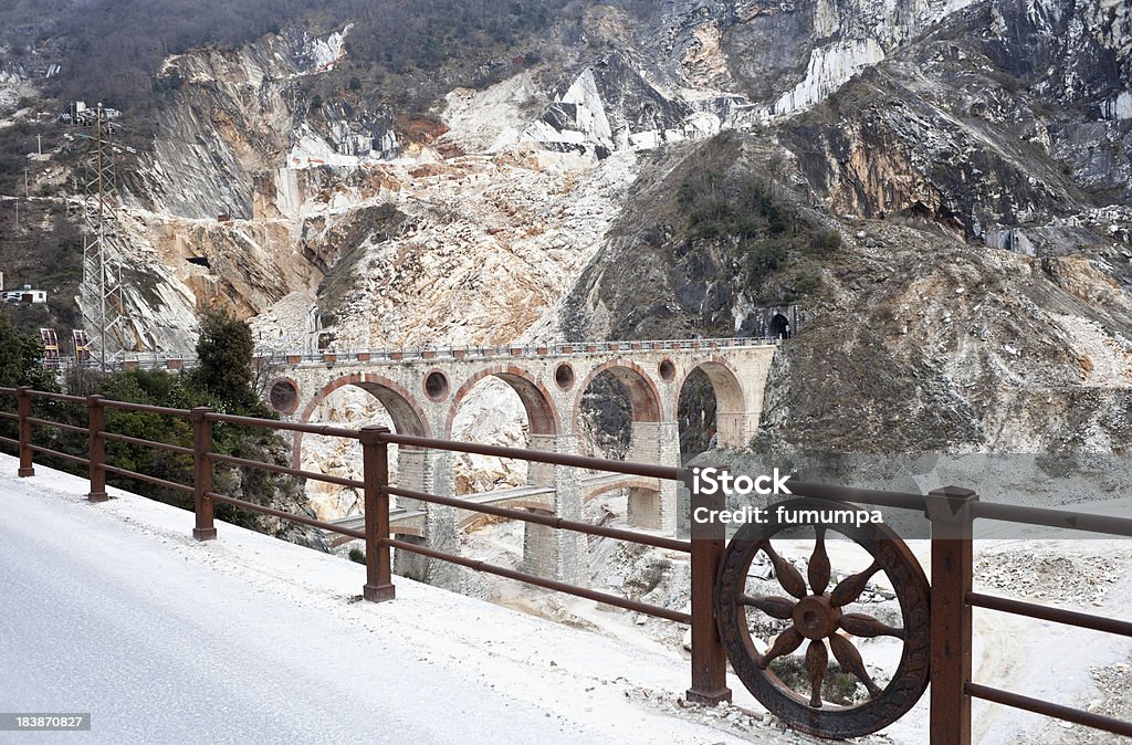 Road of the Marble , Ponti di Vara , Carrara (MS) , Italy "marble quarry , detail of the bridge" Carrara Stock Photo