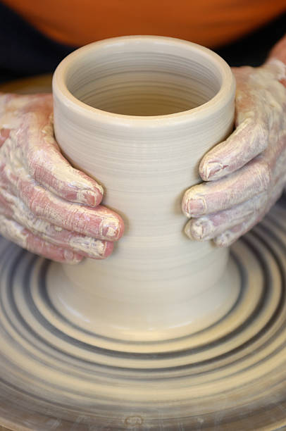 istock Close-up of Potter Working with Clay 183871625