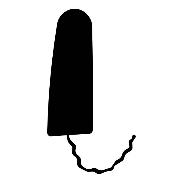 ilustraciones, imágenes clip art, dibujos animados e iconos de stock de aplicador de sangre del elemento del icono del período de la mujer tampón - tampon menstruation applicator hygiene