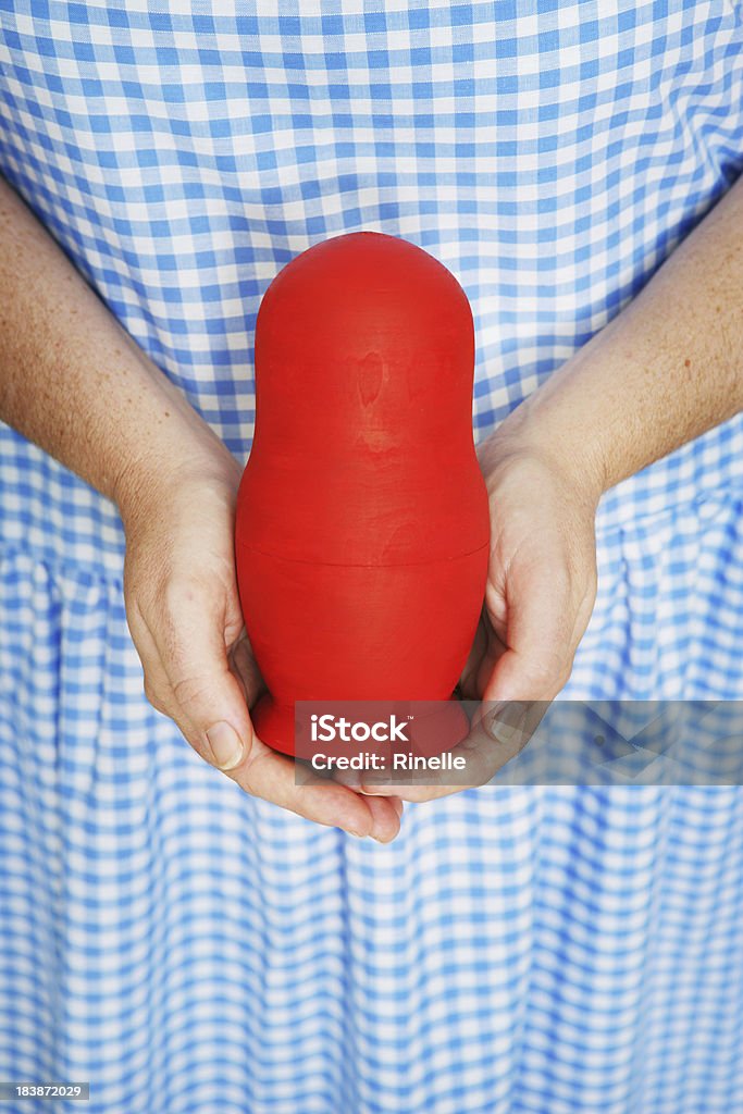 Matryoshka vermelho Boneca - Royalty-free Azul Foto de stock