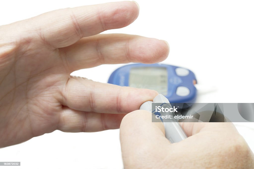 Sangue Glucose Testar Monitor - Foto de stock de Analisar royalty-free