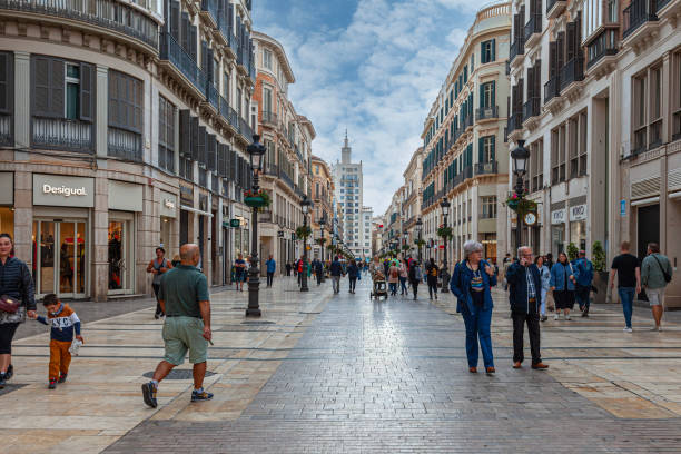 Calle Marqués de Larios, Málaga, Spain stock photo