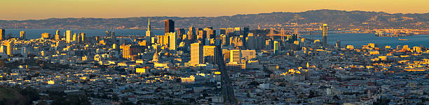 istock Aerial Panoramic View of San Francisco at Sunset 183872426